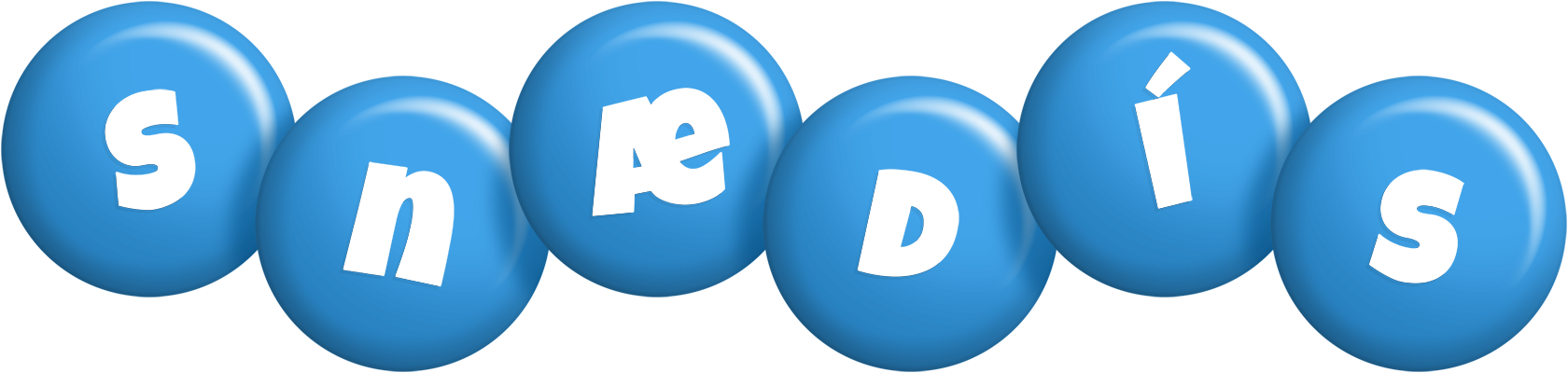 Snædís candy-blue logo