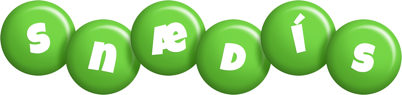 Snædís candy-green logo