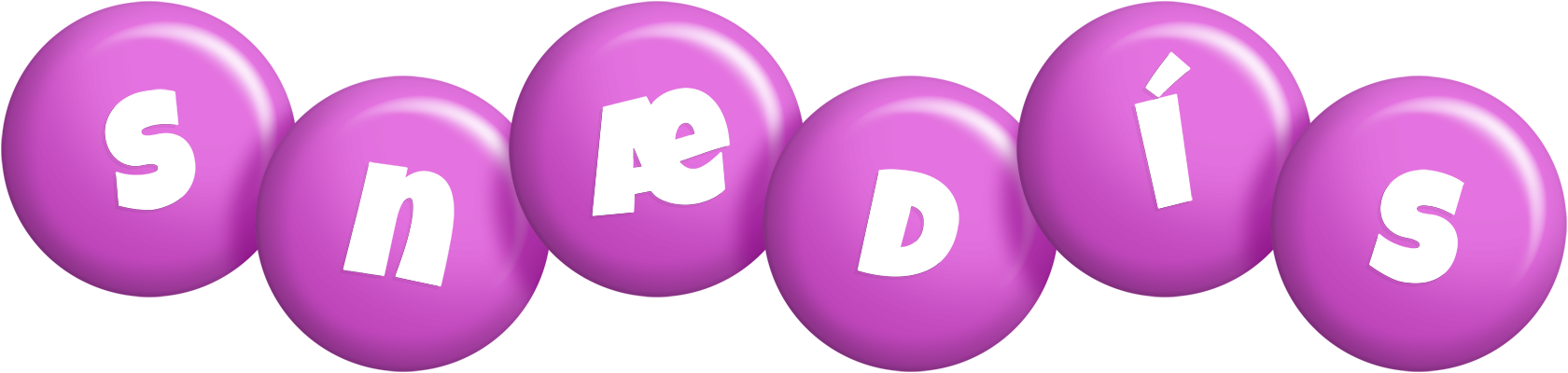 Snædís candy-purple logo