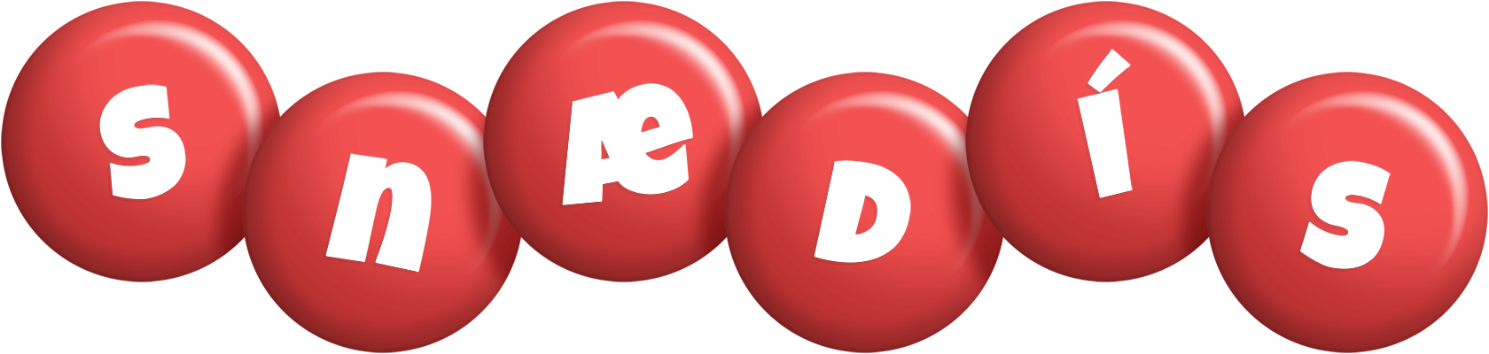 Snædís candy-red logo