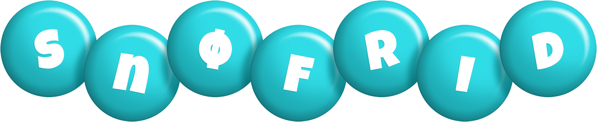 Snøfrid candy-azur logo
