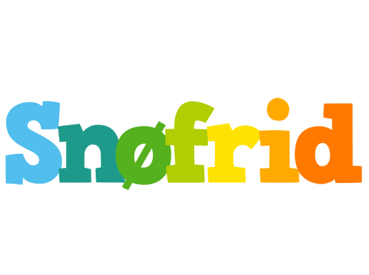 Snøfrid rainbows logo