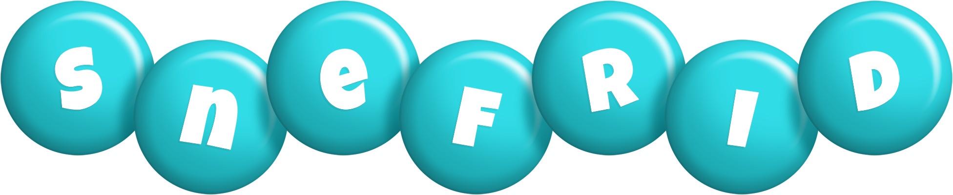Snefrid candy-azur logo