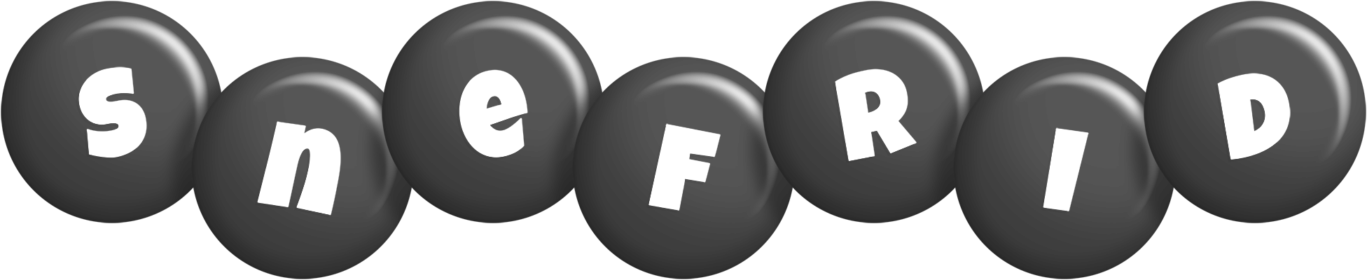 Snefrid candy-black logo