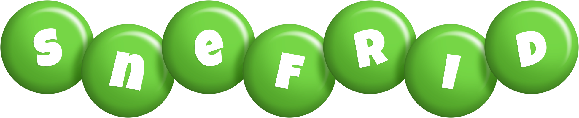 Snefrid candy-green logo