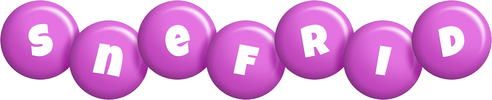 Snefrid candy-purple logo