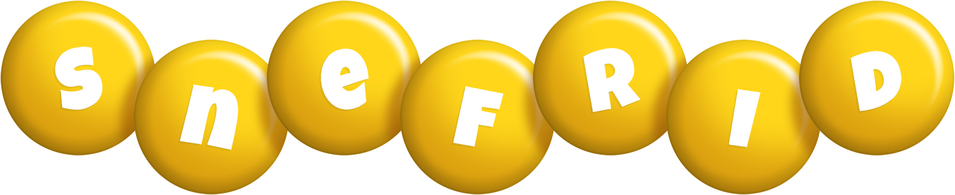 Snefrid candy-yellow logo