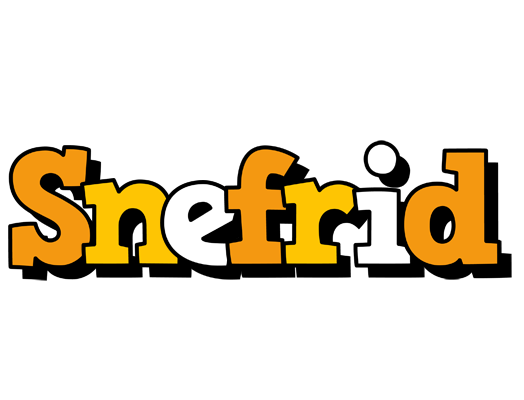 Snefrid cartoon logo