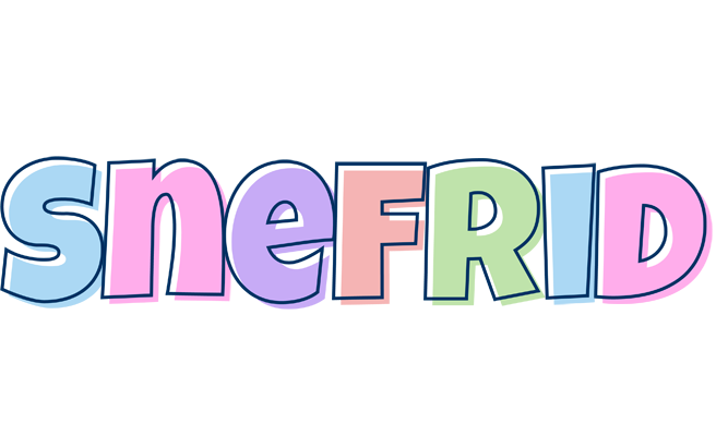 Snefrid pastel logo