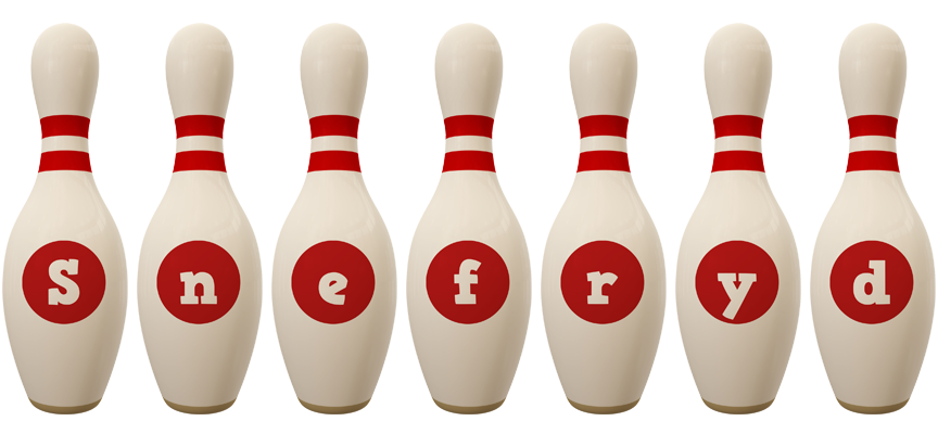 Snefryd bowling-pin logo