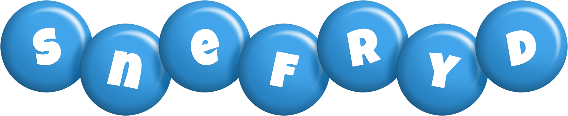 Snefryd candy-blue logo