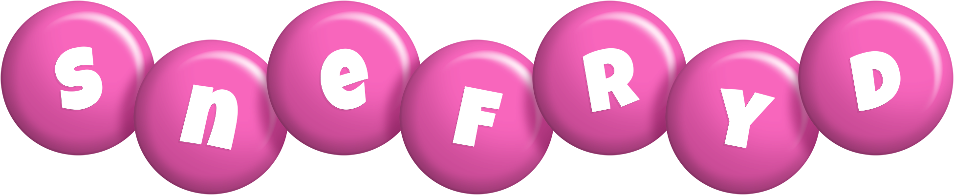 Snefryd candy-pink logo