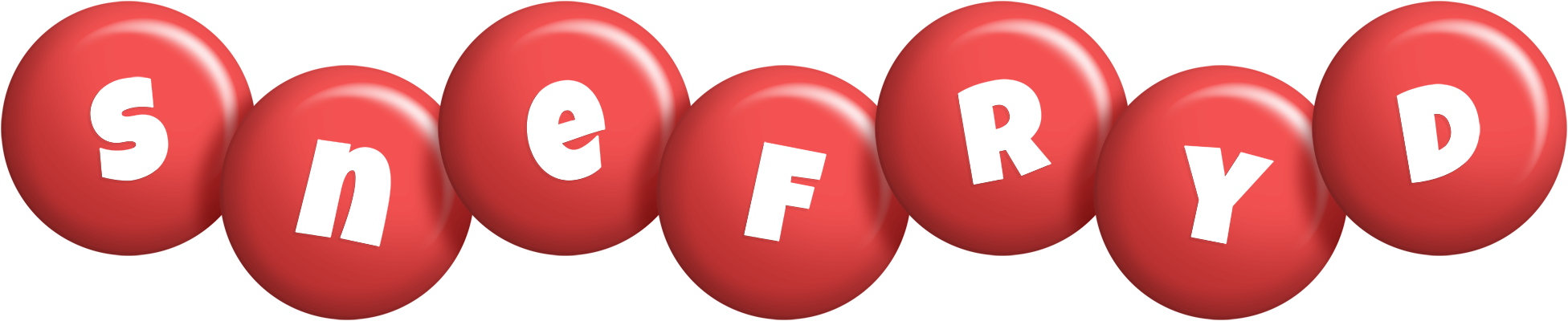Snefryd candy-red logo
