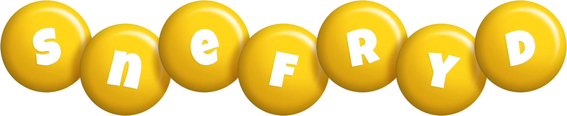 Snefryd candy-yellow logo