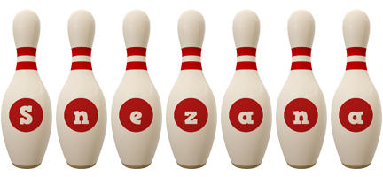 Snezana bowling-pin logo