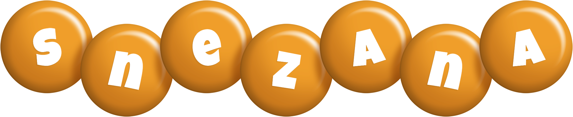 Snezana candy-orange logo
