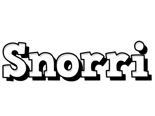 Snorri snowing logo