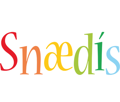 Snædís birthday logo