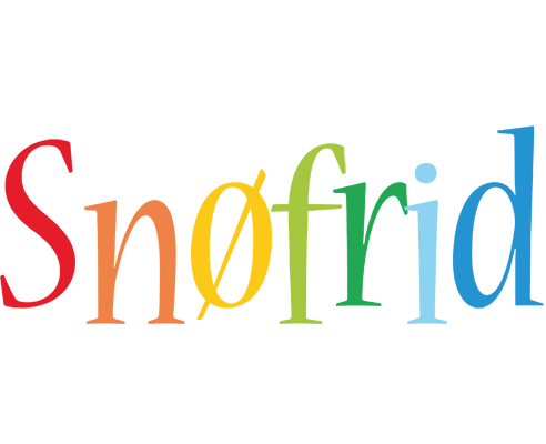 Snøfrid birthday logo