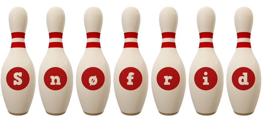 Snøfrid bowling-pin logo