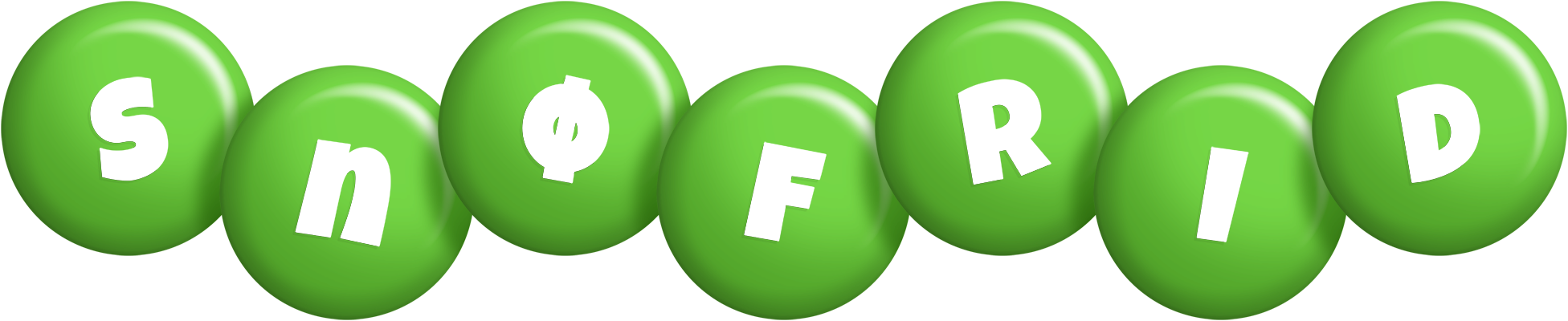 Snøfrid candy-green logo