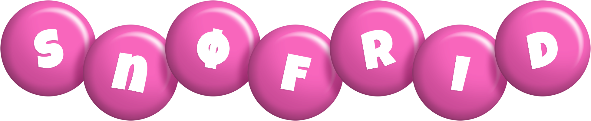 Snøfrid candy-pink logo