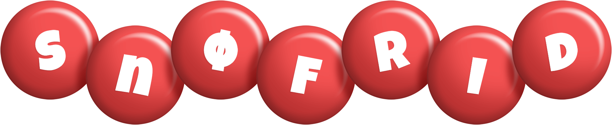 Snøfrid candy-red logo