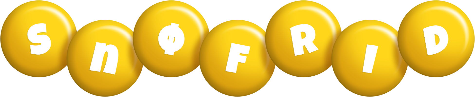 Snøfrid candy-yellow logo