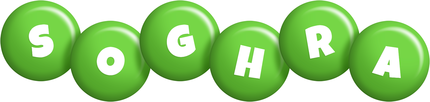 Soghra candy-green logo