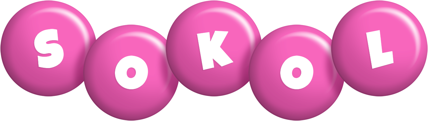 Sokol candy-pink logo