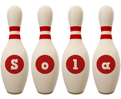 Sola bowling-pin logo