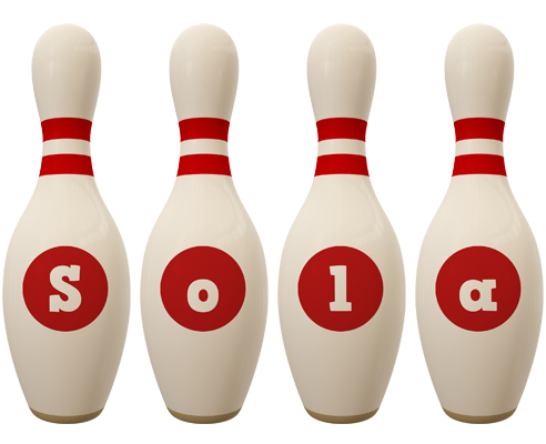 Sola bowling-pin logo