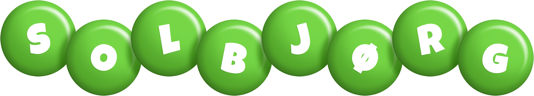 Solbjørg candy-green logo