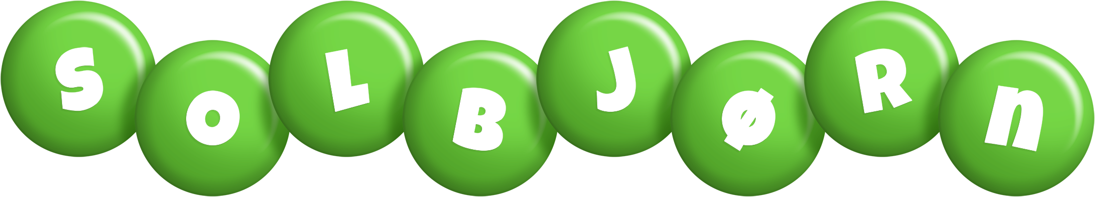 Solbjørn candy-green logo