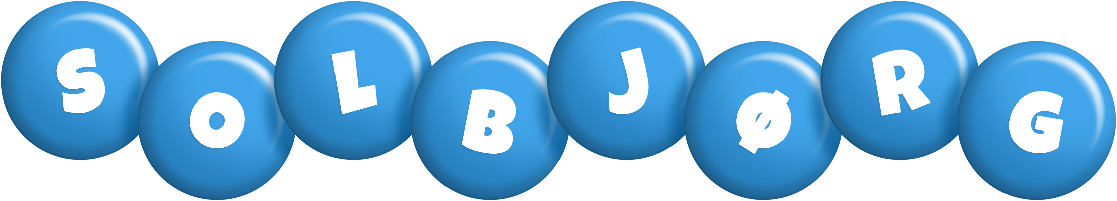 Solbjørg candy-blue logo
