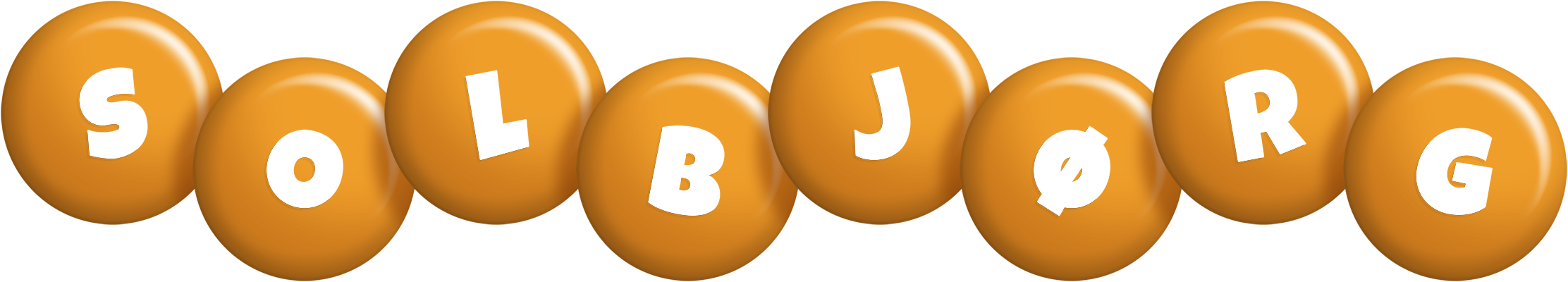 Solbjørg candy-orange logo