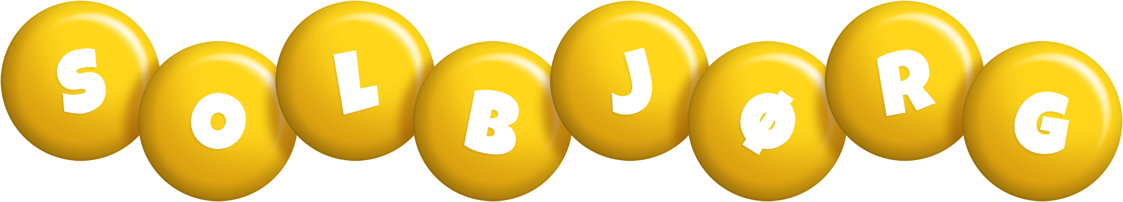 Solbjørg candy-yellow logo