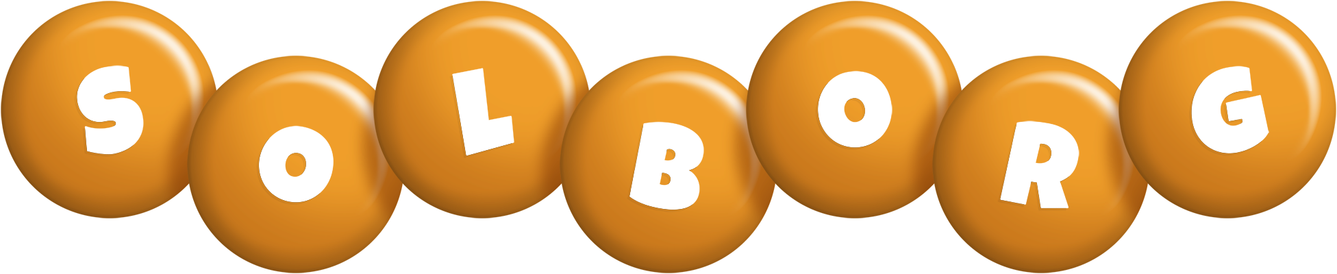 Solborg candy-orange logo