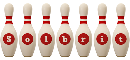 Solbrit bowling-pin logo