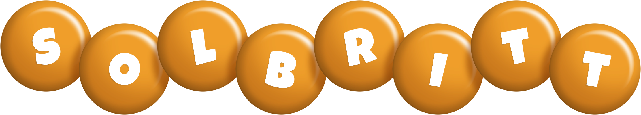 Solbritt candy-orange logo