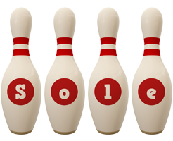 Sole bowling-pin logo