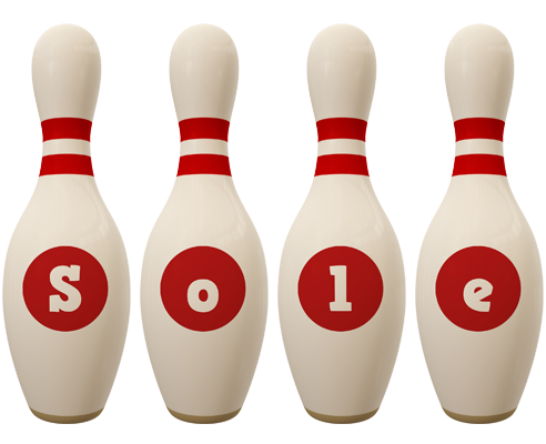 Sole bowling-pin logo