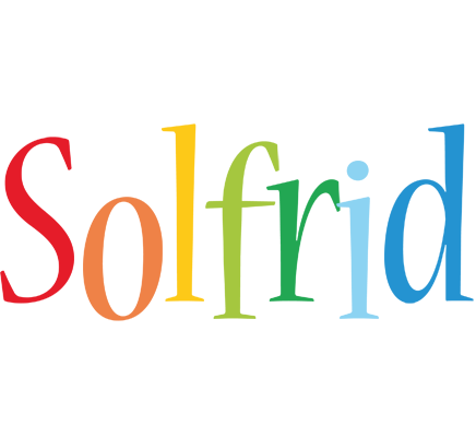 Solfrid birthday logo