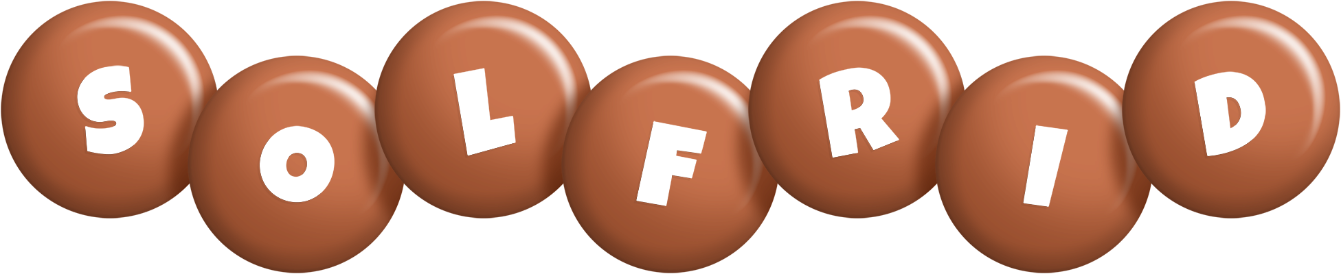 Solfrid candy-brown logo