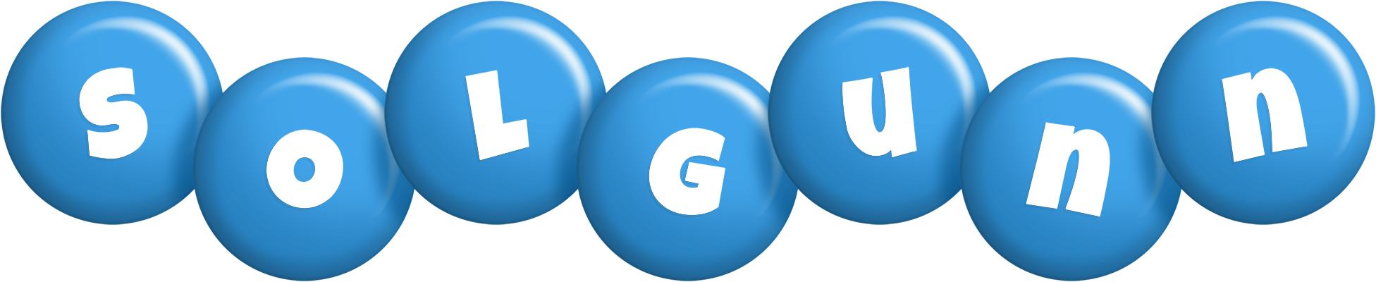 Solgunn candy-blue logo