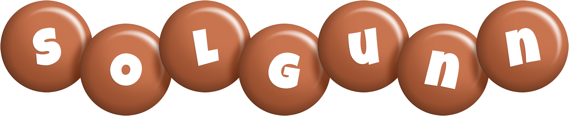Solgunn candy-brown logo