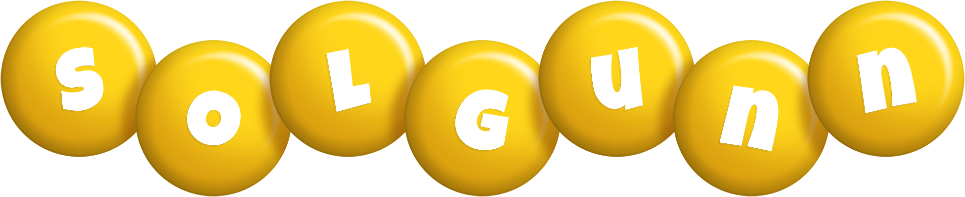 Solgunn candy-yellow logo
