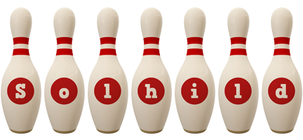 Solhild bowling-pin logo