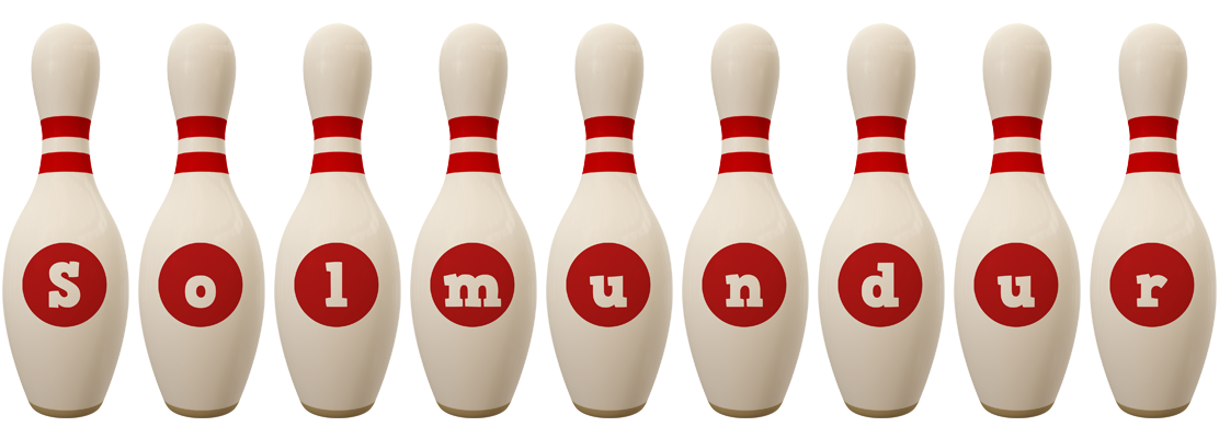 Solmundur bowling-pin logo