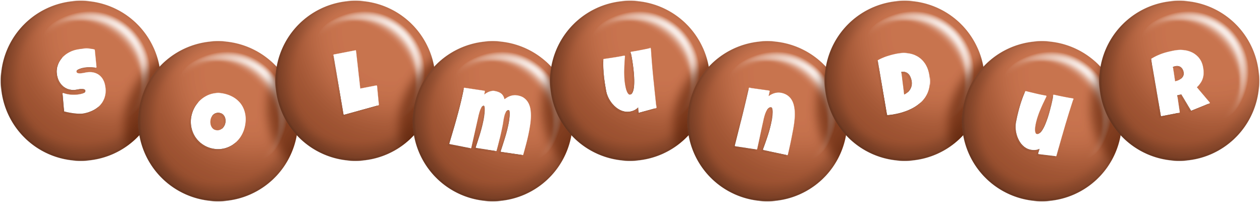 Solmundur candy-brown logo